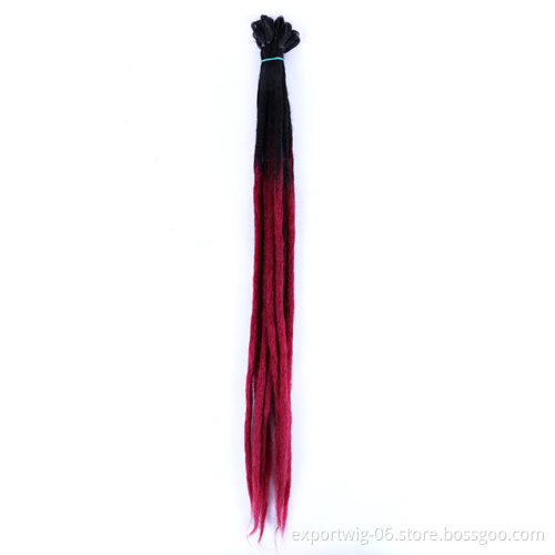 Factory Price Synthetic Hair Extension Straight Dread locks Goddess Faux Locs Attachment Hair Extensions